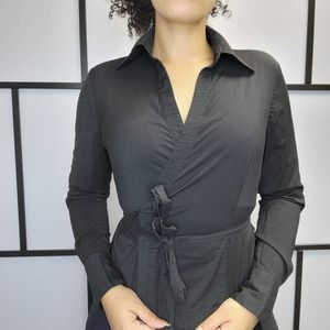 Tie Front Blouse Black size 8
